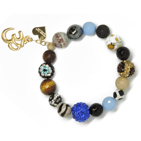 Big Blue Bling - Eclectic Love & Om Charm