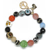 Big Kelly Green Bling - Eclective Love & Gold Peace Sign